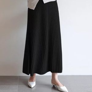 Fall new Korean version of retro high waist pleated large skirt